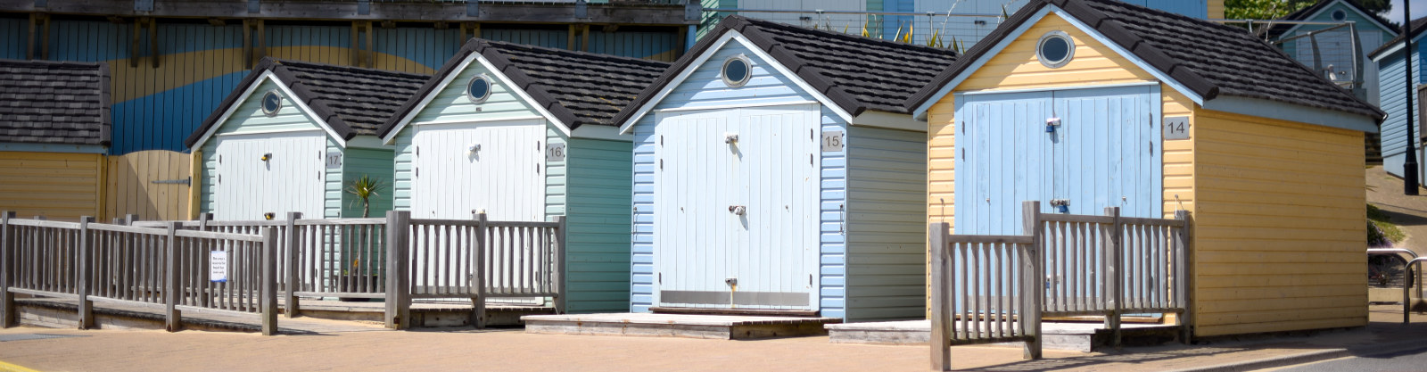 Beach Huts at the Bournemouth Beach