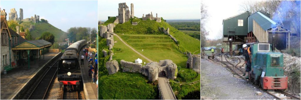 Dorset railways and Corfu Castle